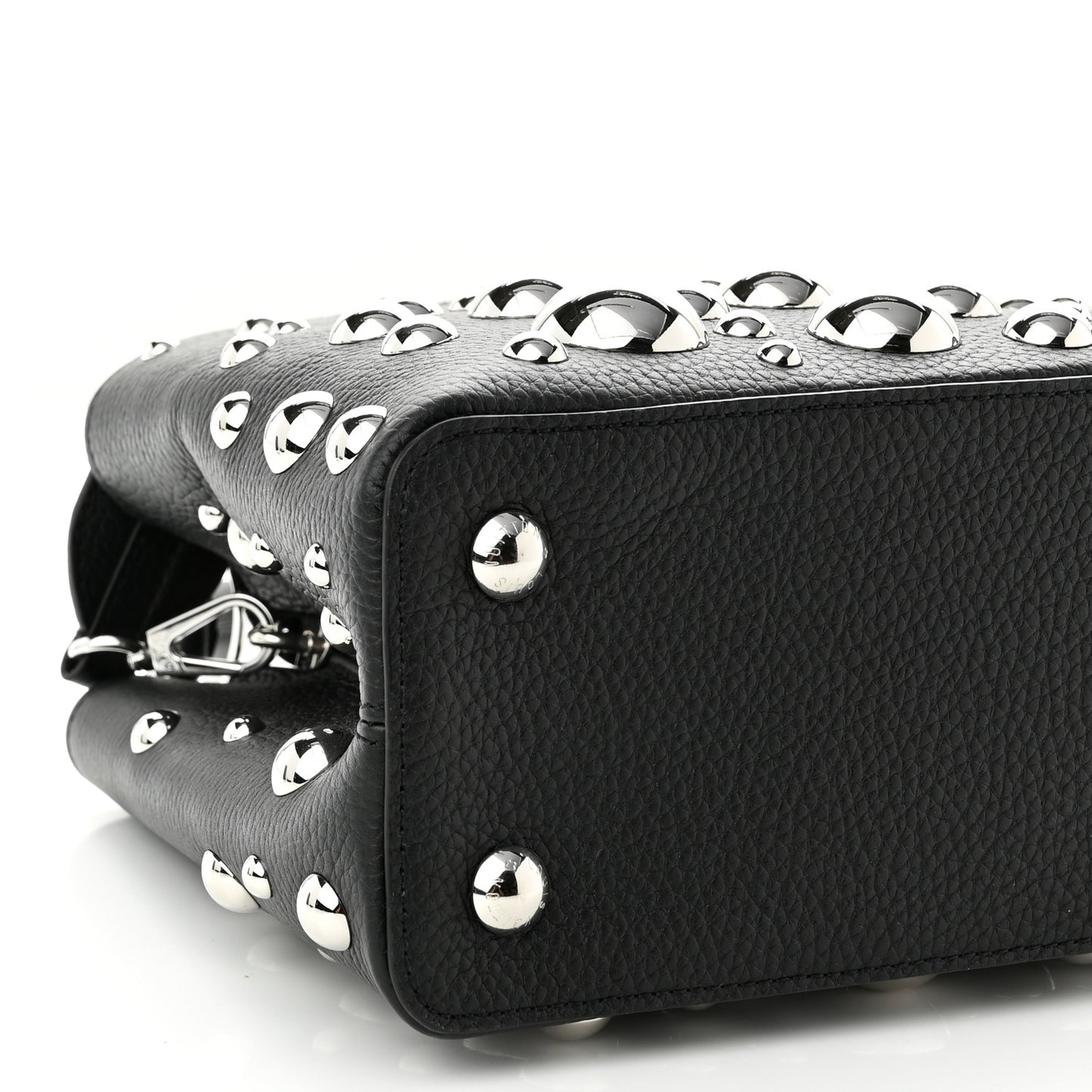 LV X YK Taurillon Brass Metal Dots Capucine MM Black