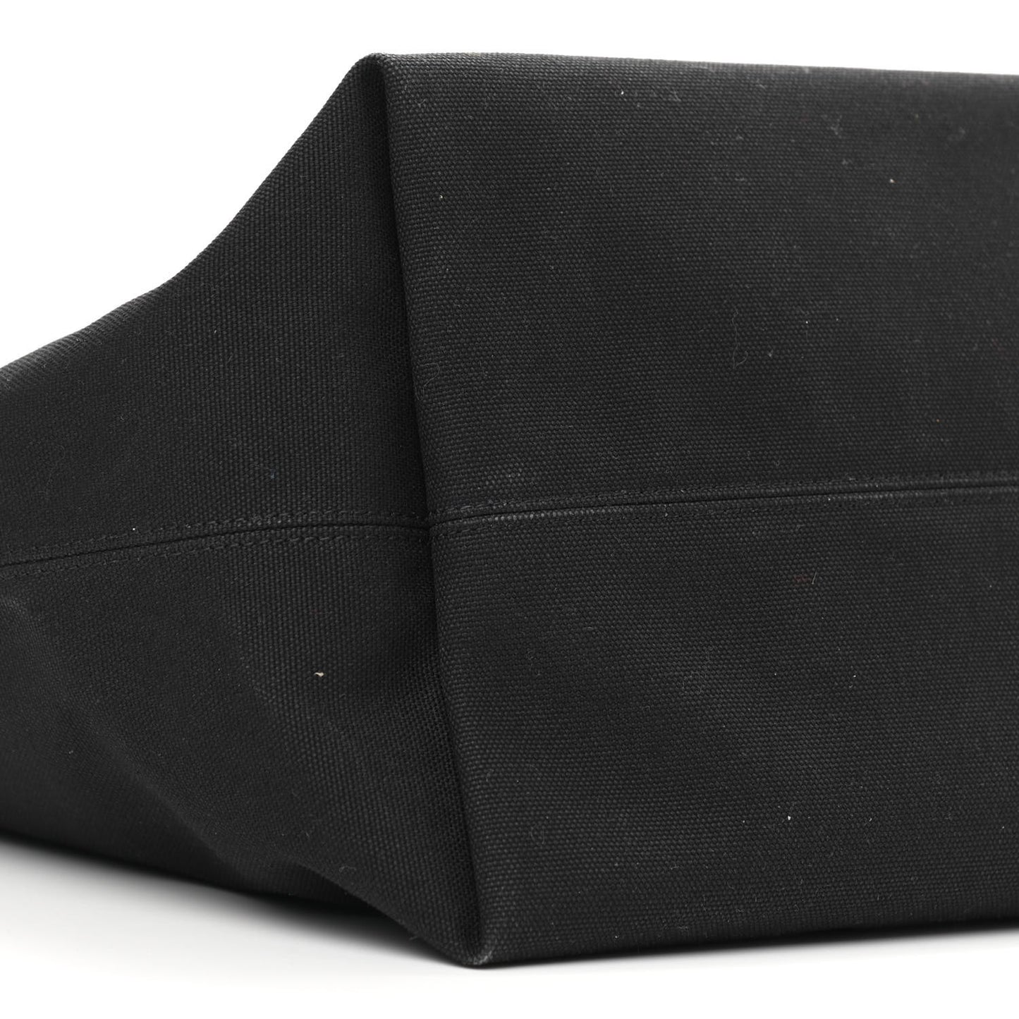 Cotton Canvas Calfskin BB Logo Jumbo Small Tote Bag Black White