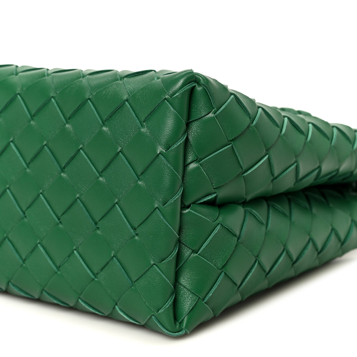 BOTTEGA グリーン Bottega Veneta Nappa Intrecciato Small Andiamo Shoulder Bag Jungle