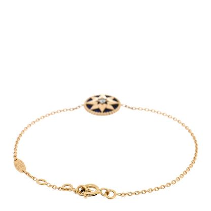 Christian Dior 18K Yellow Gold Lapis Lazuli Diamond Rose Des Vents Bracelet 2 of 4