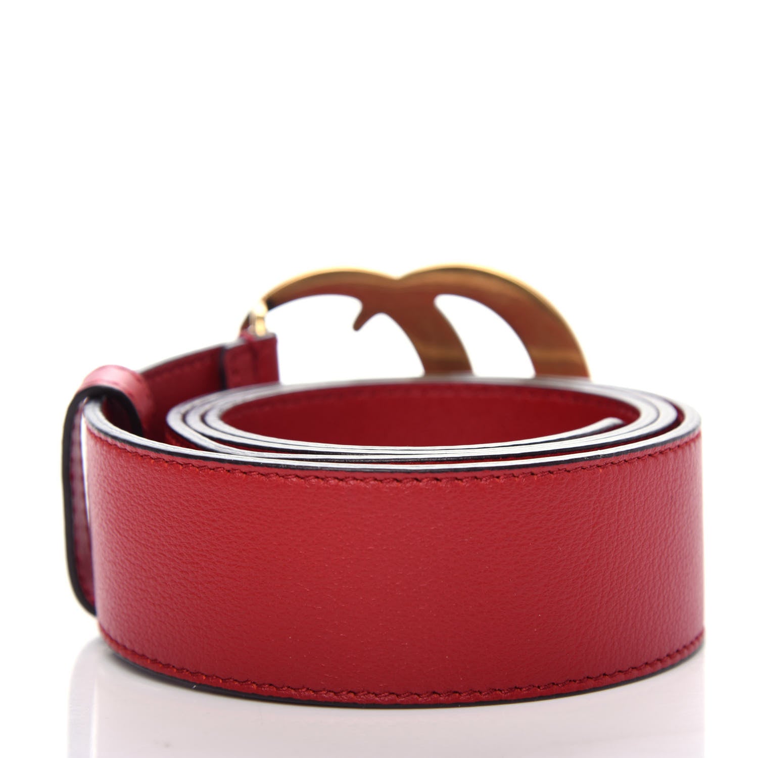 Gucci Calfskin Double G 40mm Belt 85 34 Red 2 of 6