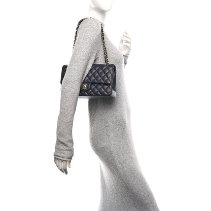 Chanel Caviar Quilted Medium Double Flap Navy 3 of 21