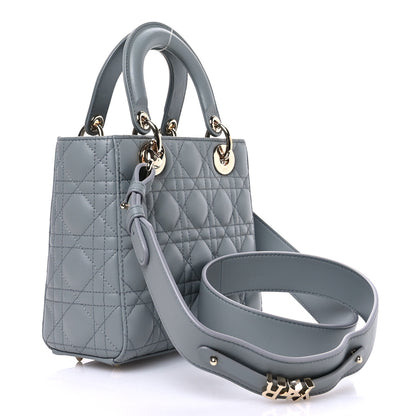 Christian Dior Lambskin Cannage Small My ABCDior Lady Dior Grey 3 of 11