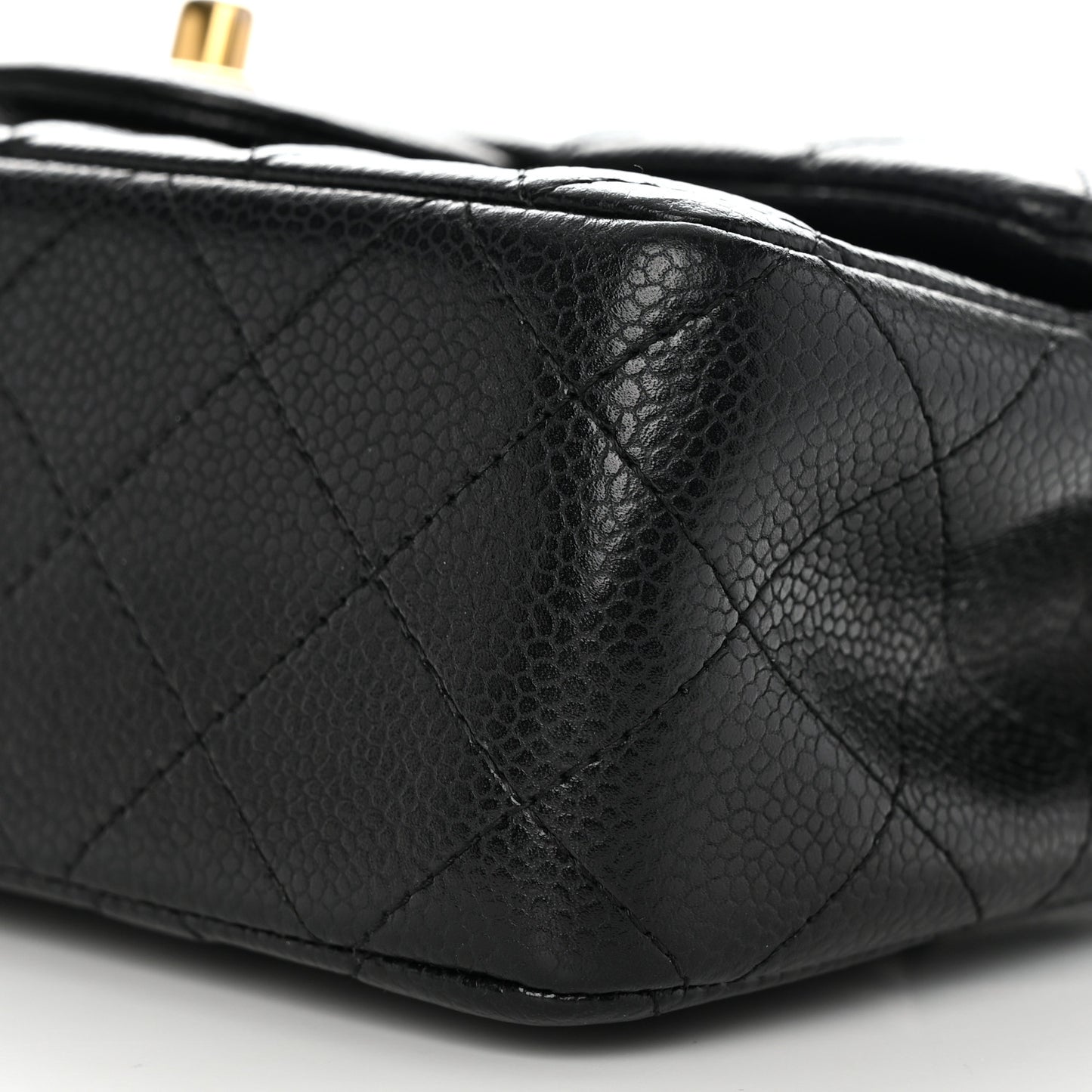Caviar Quilted Mini Rectangular Flap Black