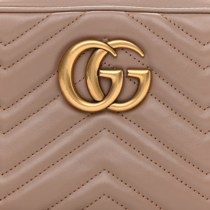 Gucci Calfskin Matelasse Small GG Marmont Chain Shoulder Bag Porcelain Rose 8 of 10