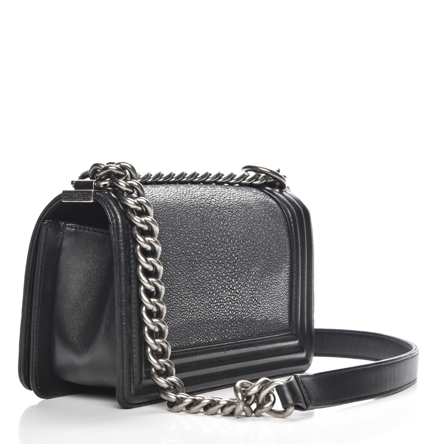Chanel Galuchat Stingray Small Boy Flap Black 3 of 8