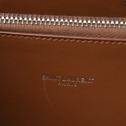 Saint Laurent Grained Calfskin Topstitch Small Sac De Jour Cognac 7 of 10