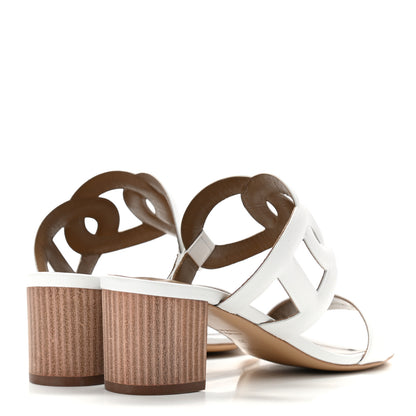 Hermes Nappa Bikini Sandals 37 White 4 of 8