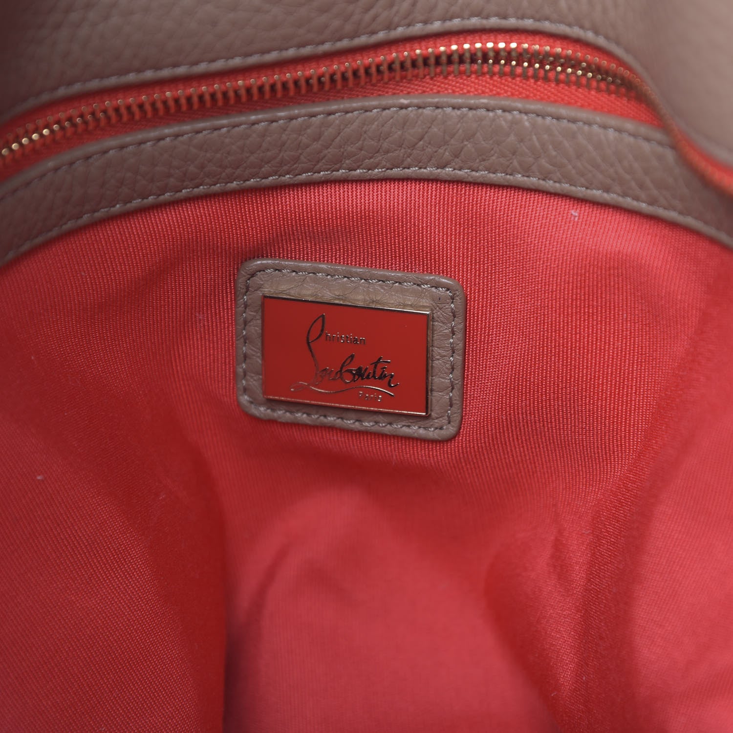 Christian Louboutin Calfskin Panettone Spiked Shopper Tote Nude 6 of 12