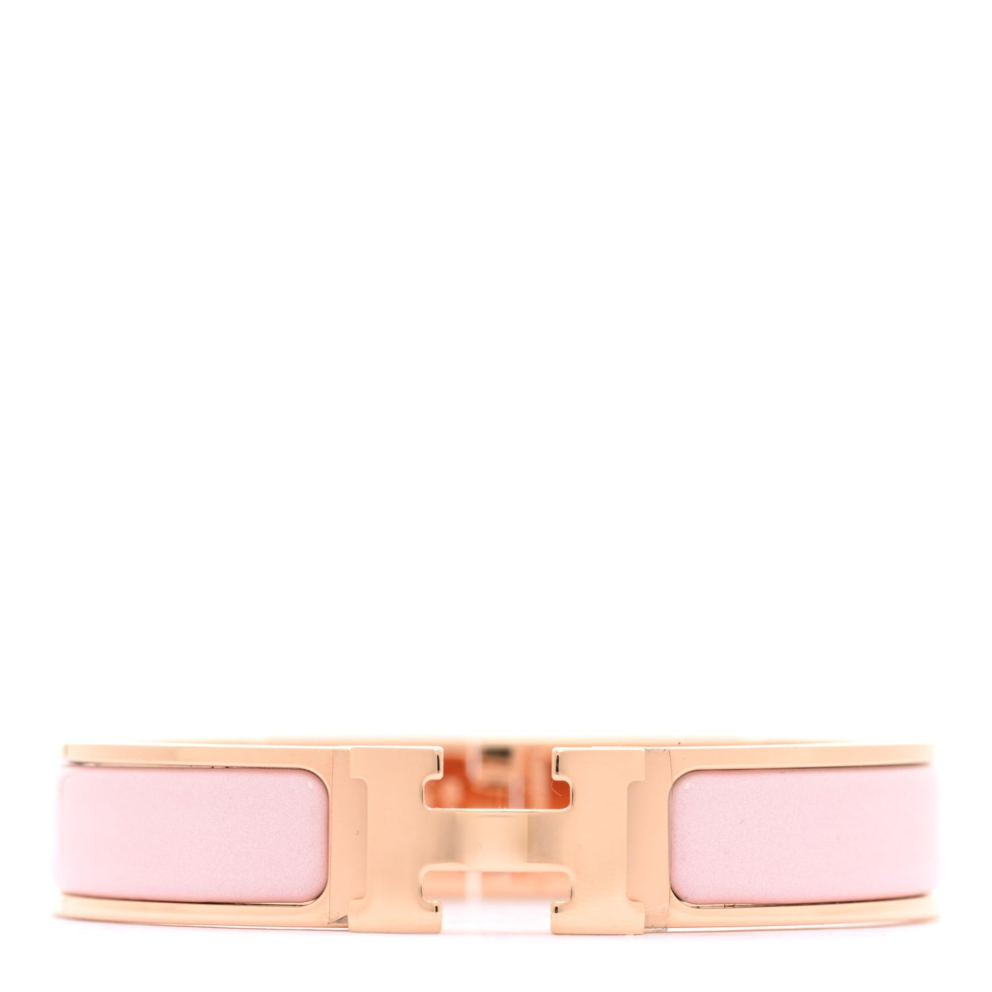 Enamel Narrow Clic Clac H Bracelet PM Rose Candeur