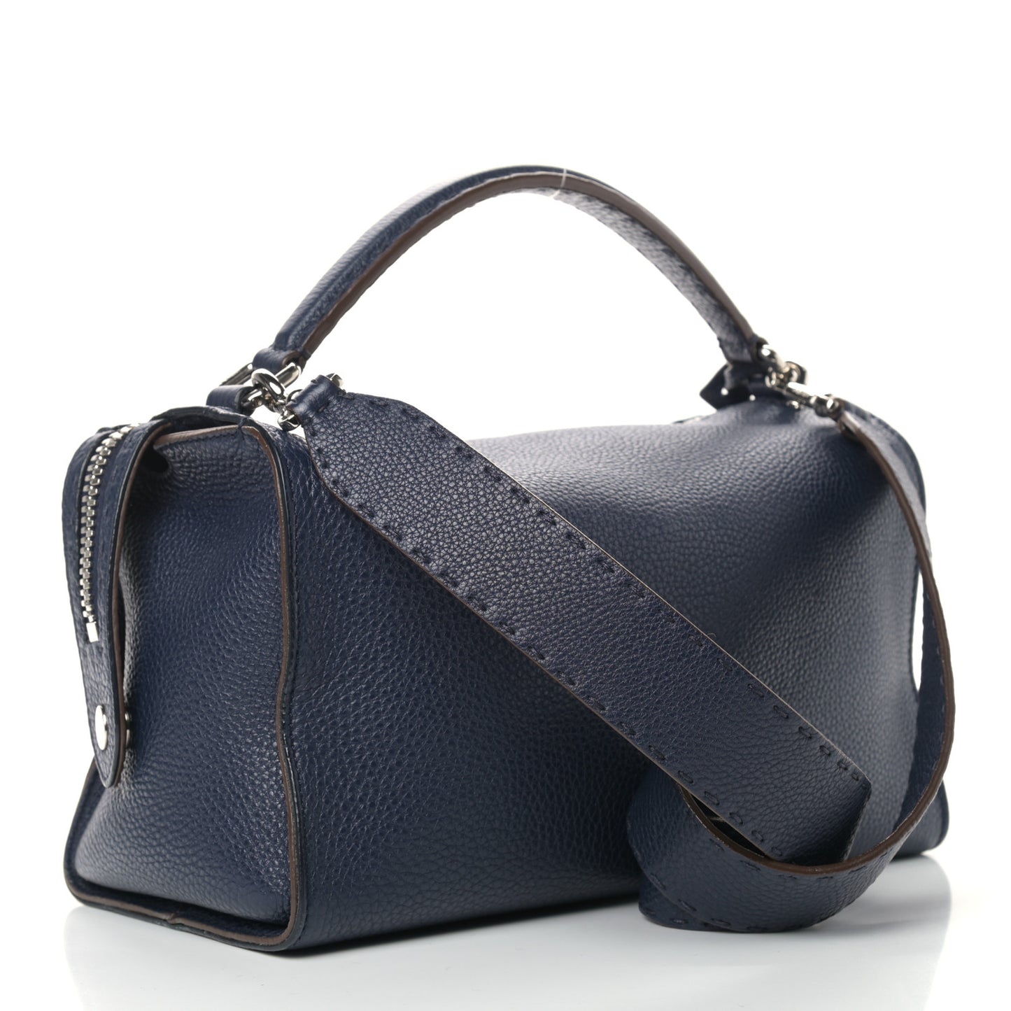 Cuoio Romano Selleria Lei Boston Tote Night Blue