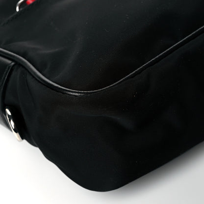 Prada Tessuto Nylon Studded New Vela Shoulder Bag Black Fuoco 10 of 11