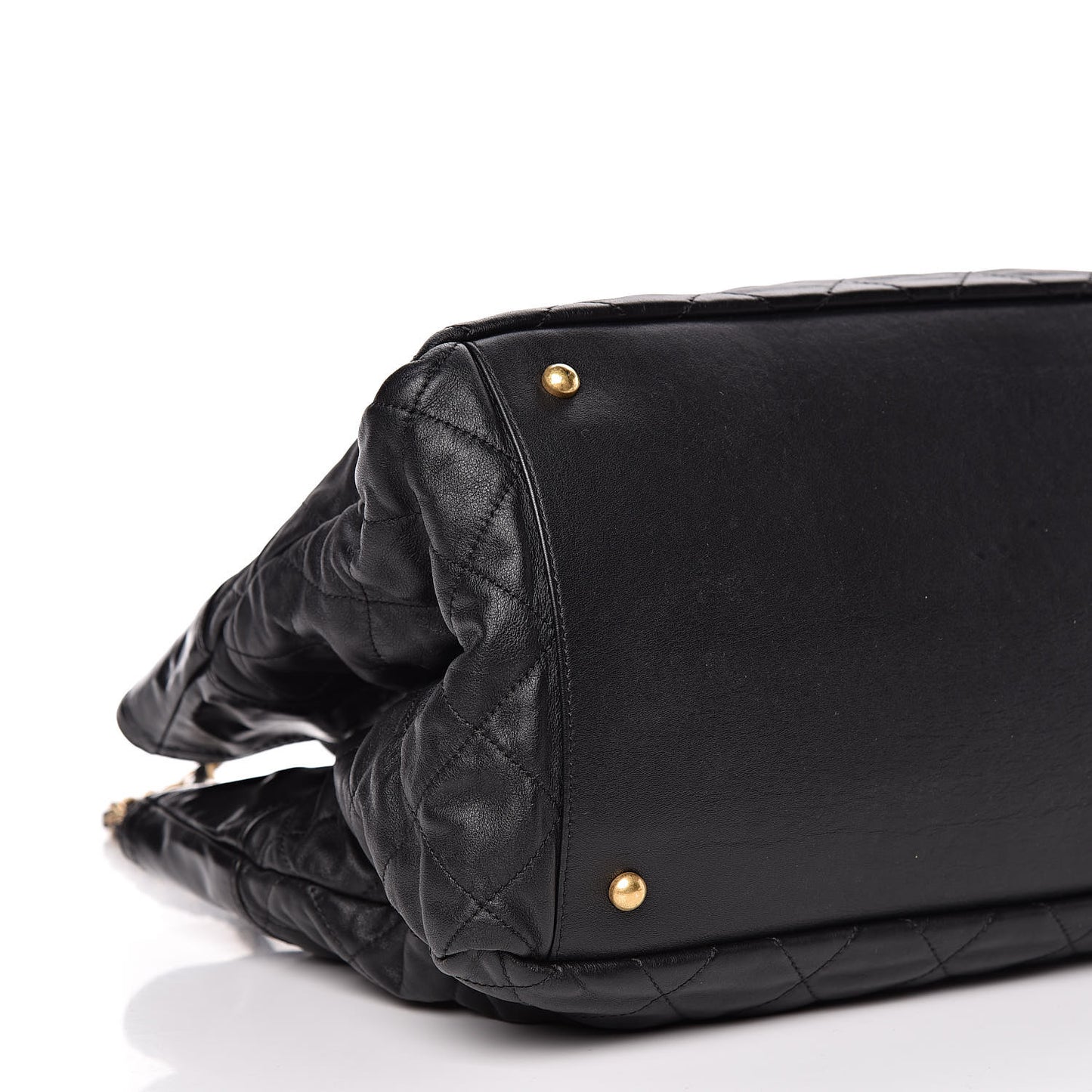Iridescent Calfskin Large In the Mix Tote Black