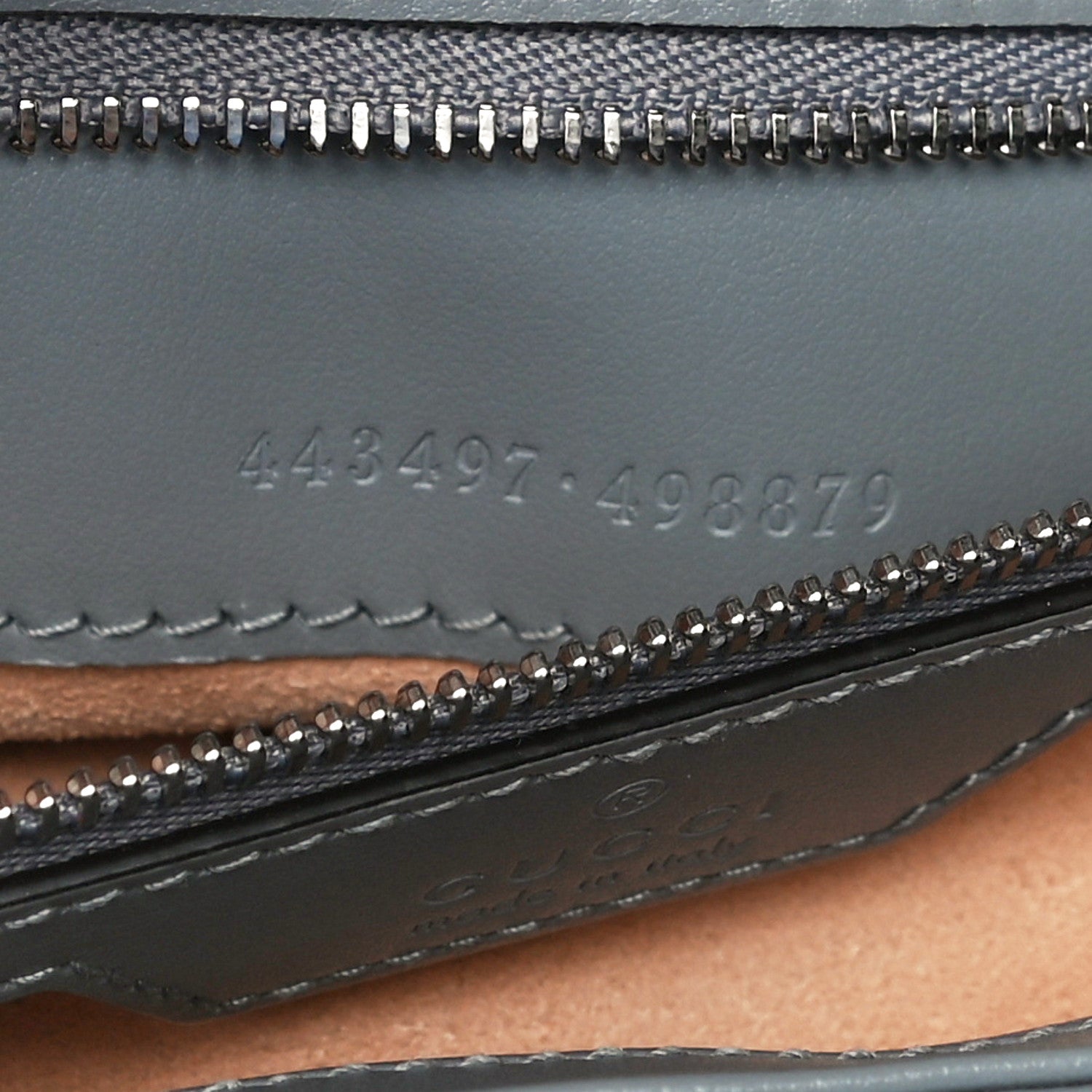 Gucci Calfskin Matelasse Aria Small GG Marmont Shoulder Bag Deep Grey 7 of 11