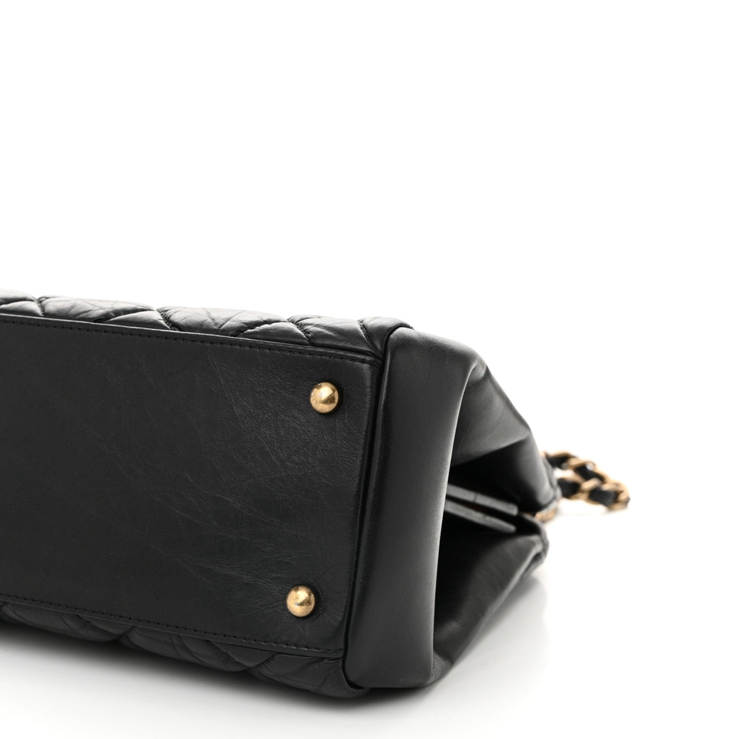 Chanel Aged Calfskin Large Just Mademoiselle Bowling Bag Black 10 of 10