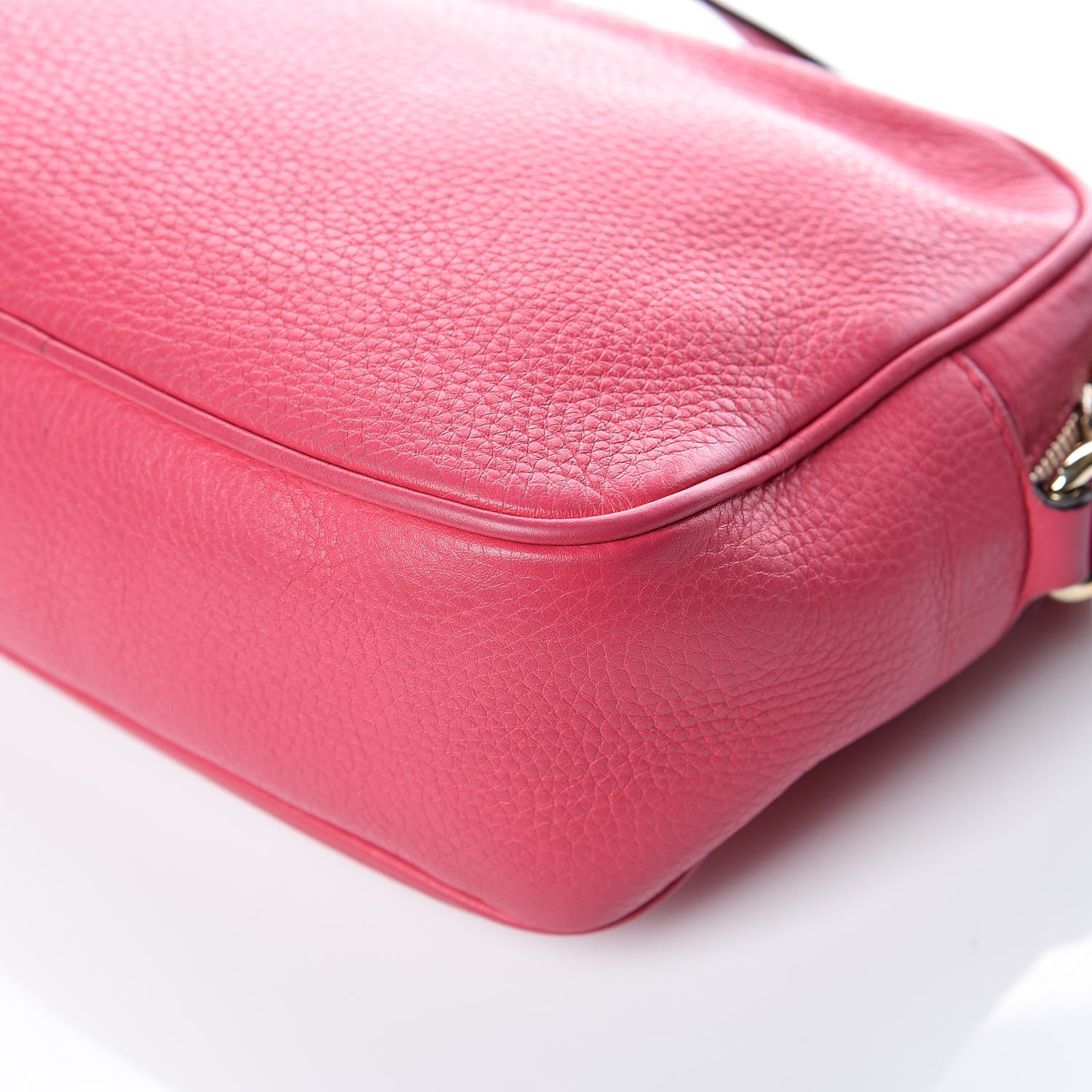 Gucci Pebbled Calfskin Small Soho Disco Bag Bright Bougainvillea 12 of 17