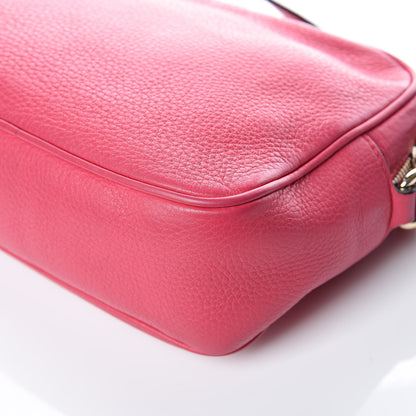 Gucci Pebbled Calfskin Small Soho Disco Bag Bright Bougainvillea 12 of 17