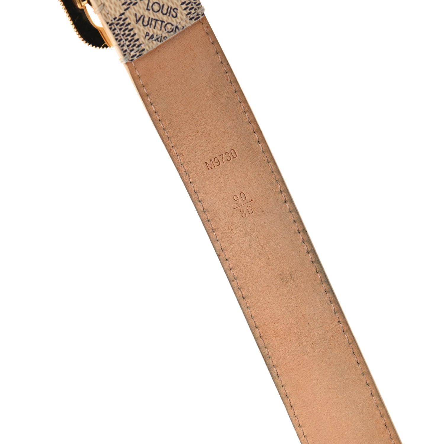 Louis Vuitton Damier Azur 30mm Tresor Belt 90 36 5 of 7