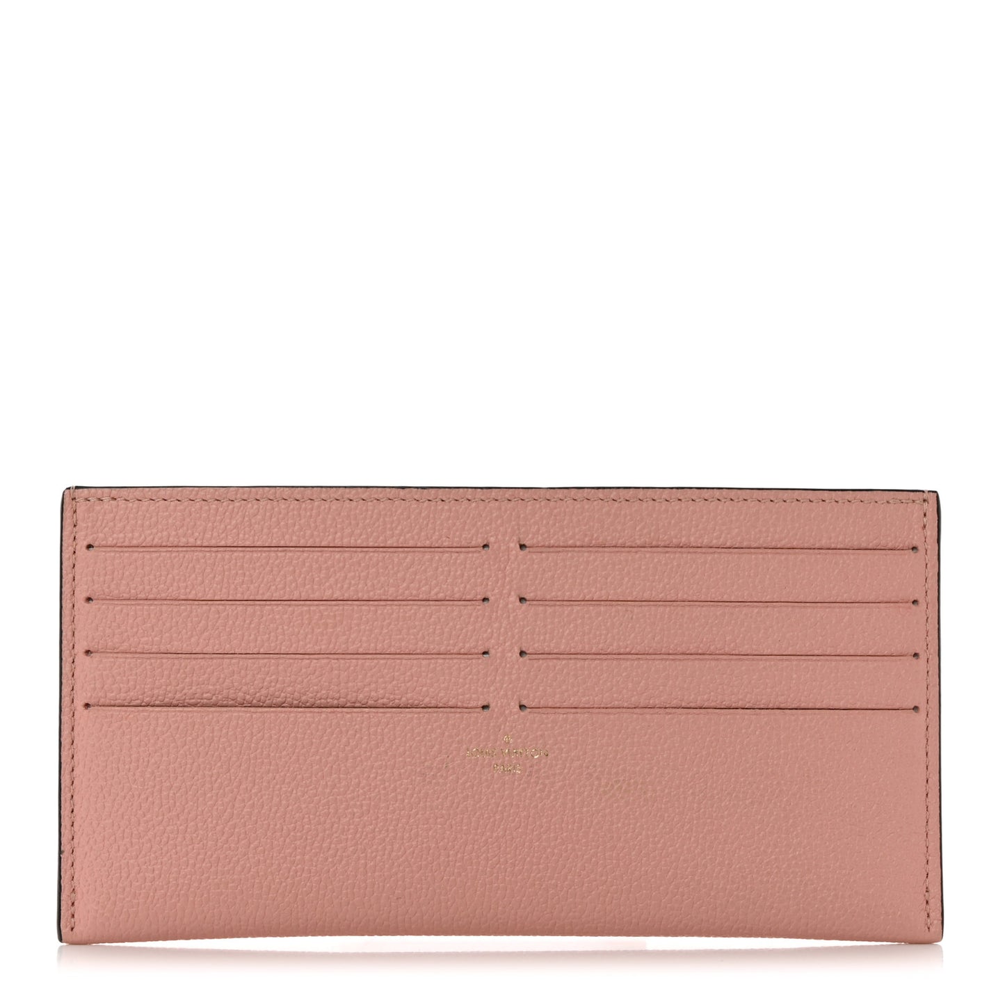 Calfskin Felicie Card Holder Insert Rose Poudre