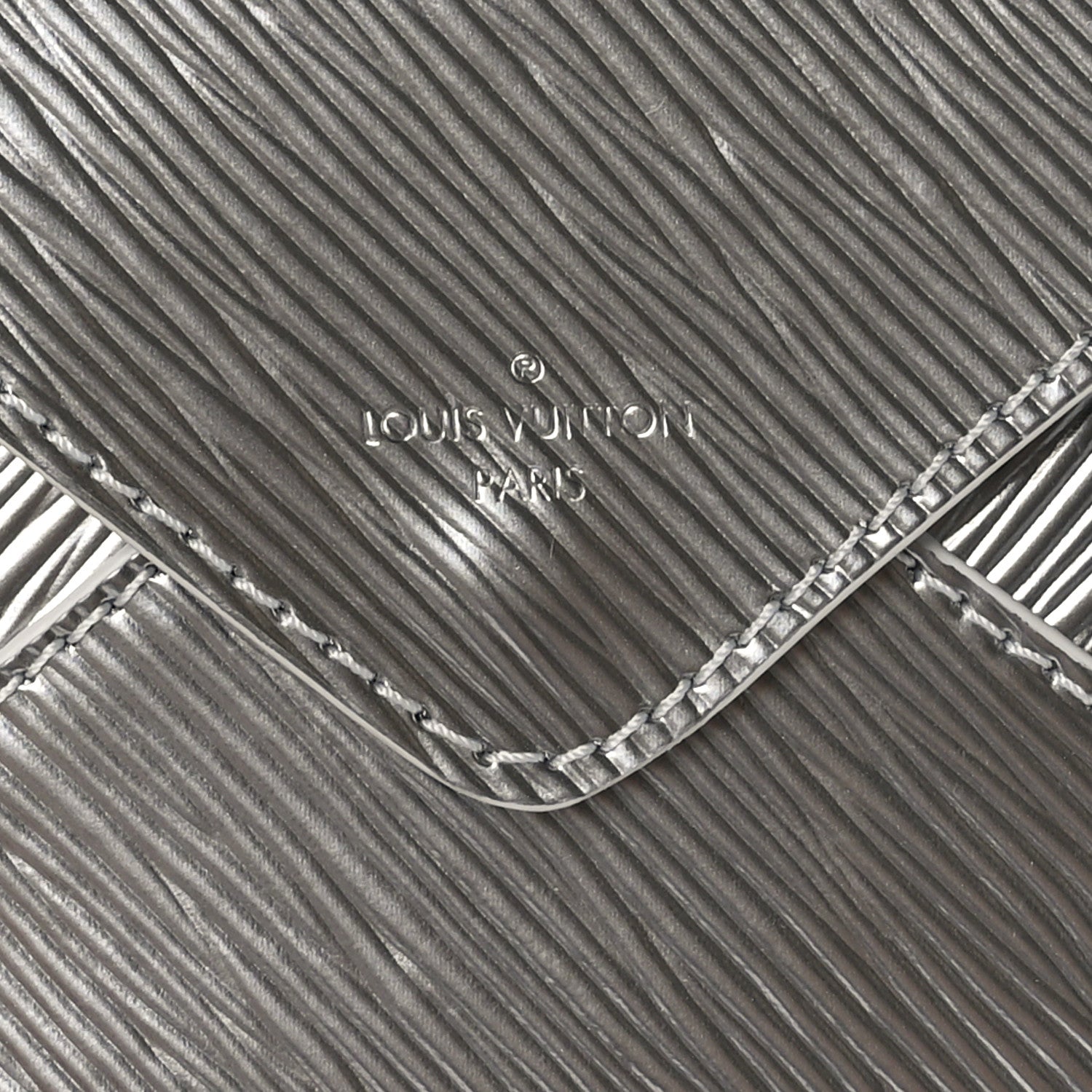 Louis Vuitton Metallic Epi Invitation Envelope Clutch Silver 6 of 6
