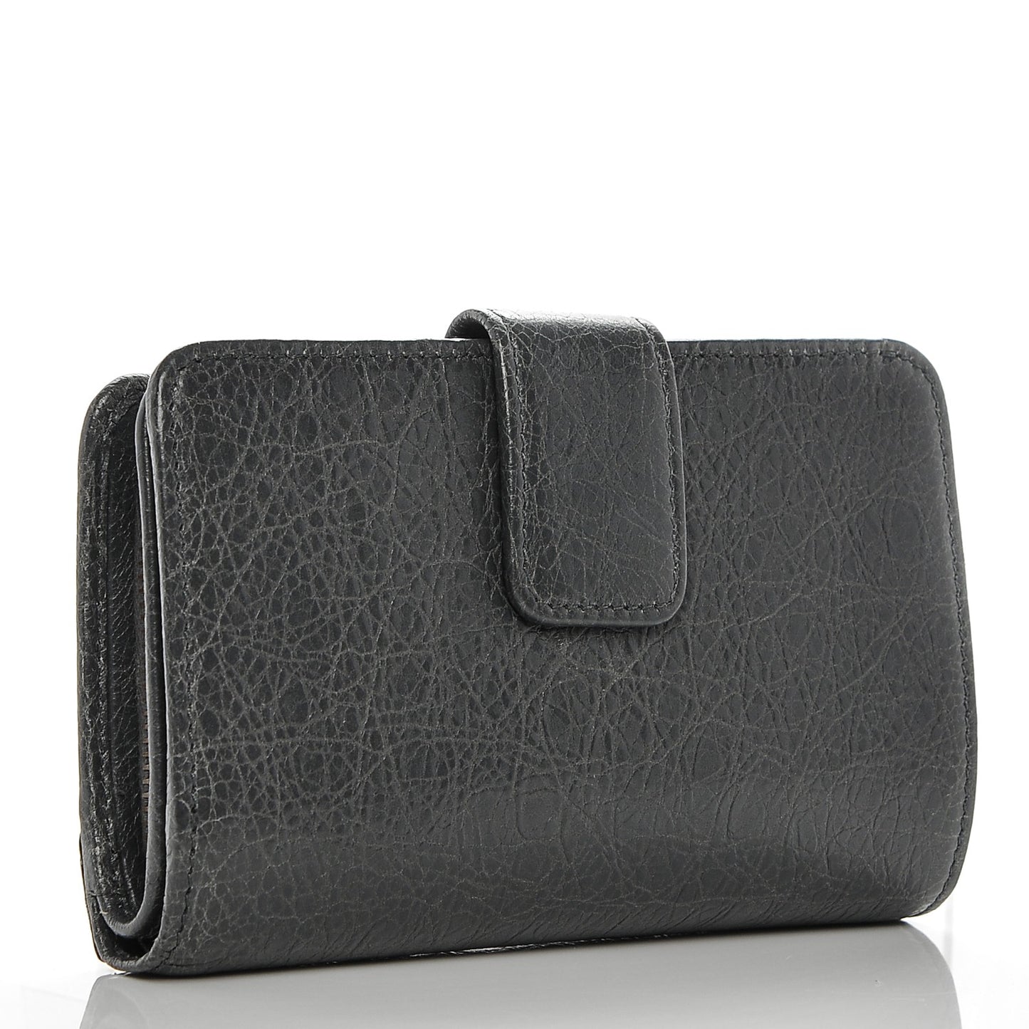 Agneau Classic Hardware Continental Zip Around Wallet Gris Tarmac