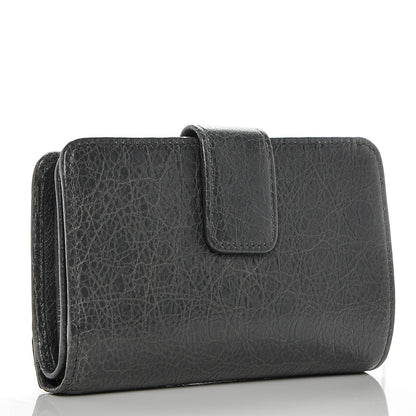 Balenciaga Agneau Classic Hardware Continental Zip Around Wallet Gris Tarmac 3 of 7