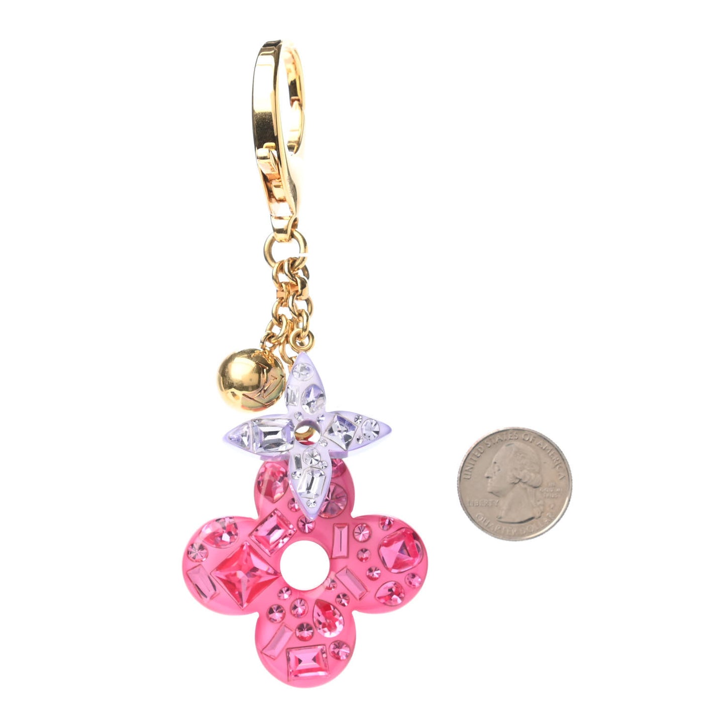 Resin Strass Glam Flower Bag Charm
