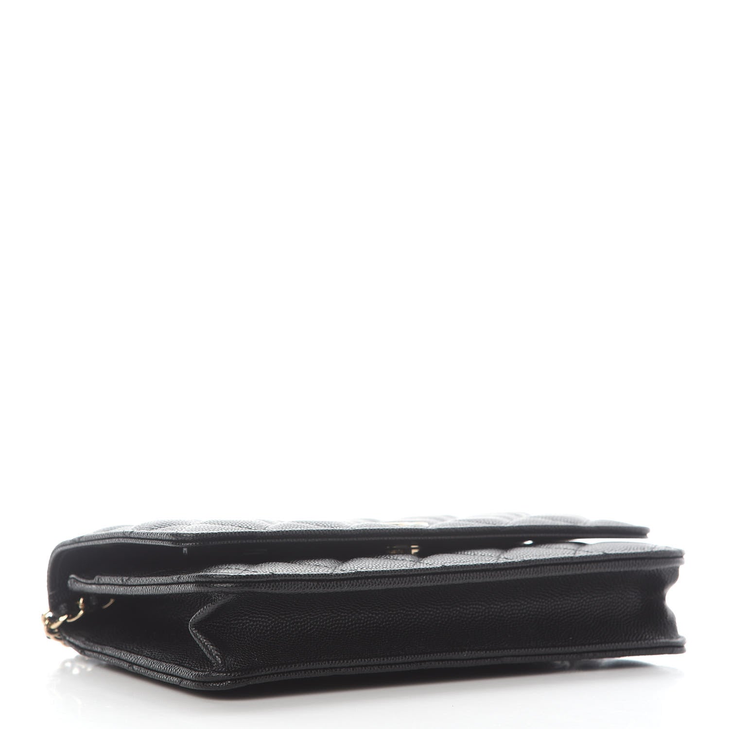 Chanel Caviar Quilted Wallet With Charms On Chain WOC Black 3 of 9