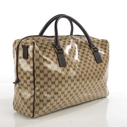Gucci Crystal Monogram Large Carry On Duffle Bag Dark Brown 3 of 7