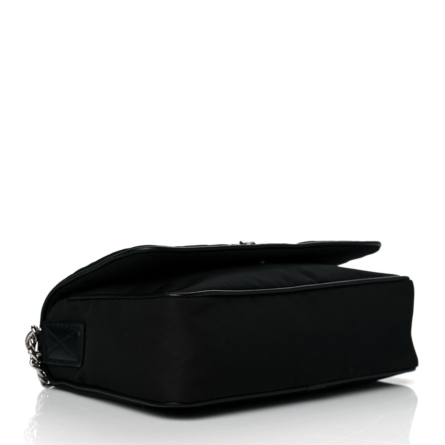 Nylon Graffiti Skull Small Crossbody Bag Black White