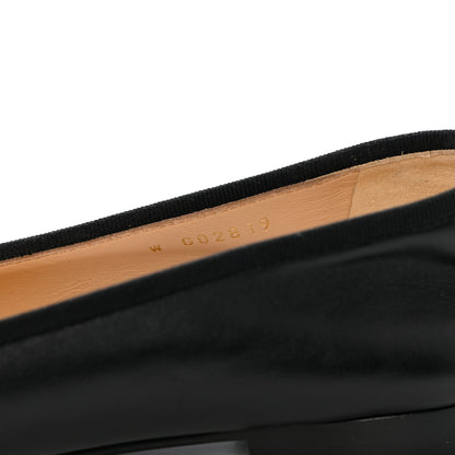 Chanel Lambskin Patent Cap Toe Ballerina Flats 41 Black 6 of 12