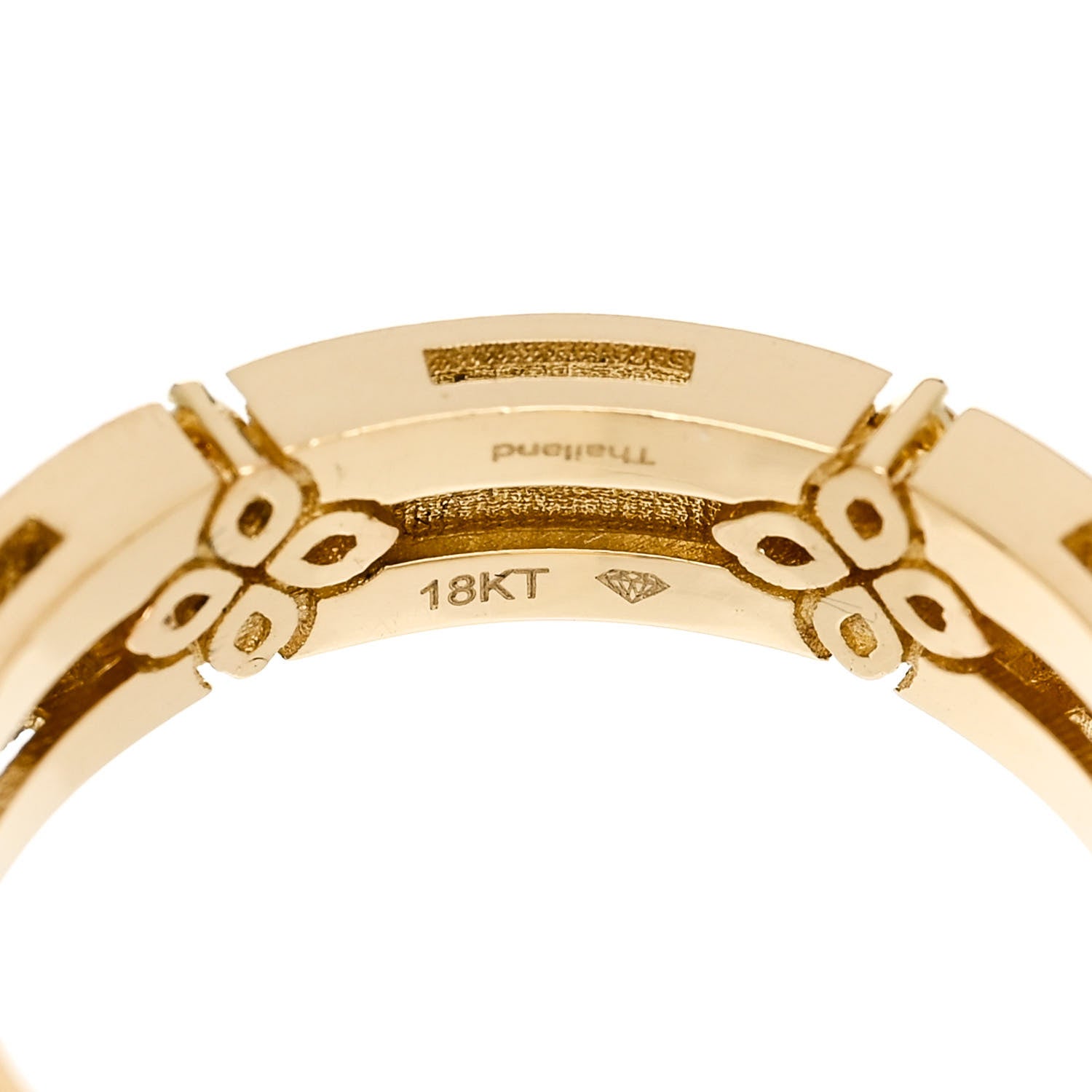Roberto Coin 18K Yellow Gold Diamond Narrow Love in Verona Band Ring 53 6.5 5 of 5