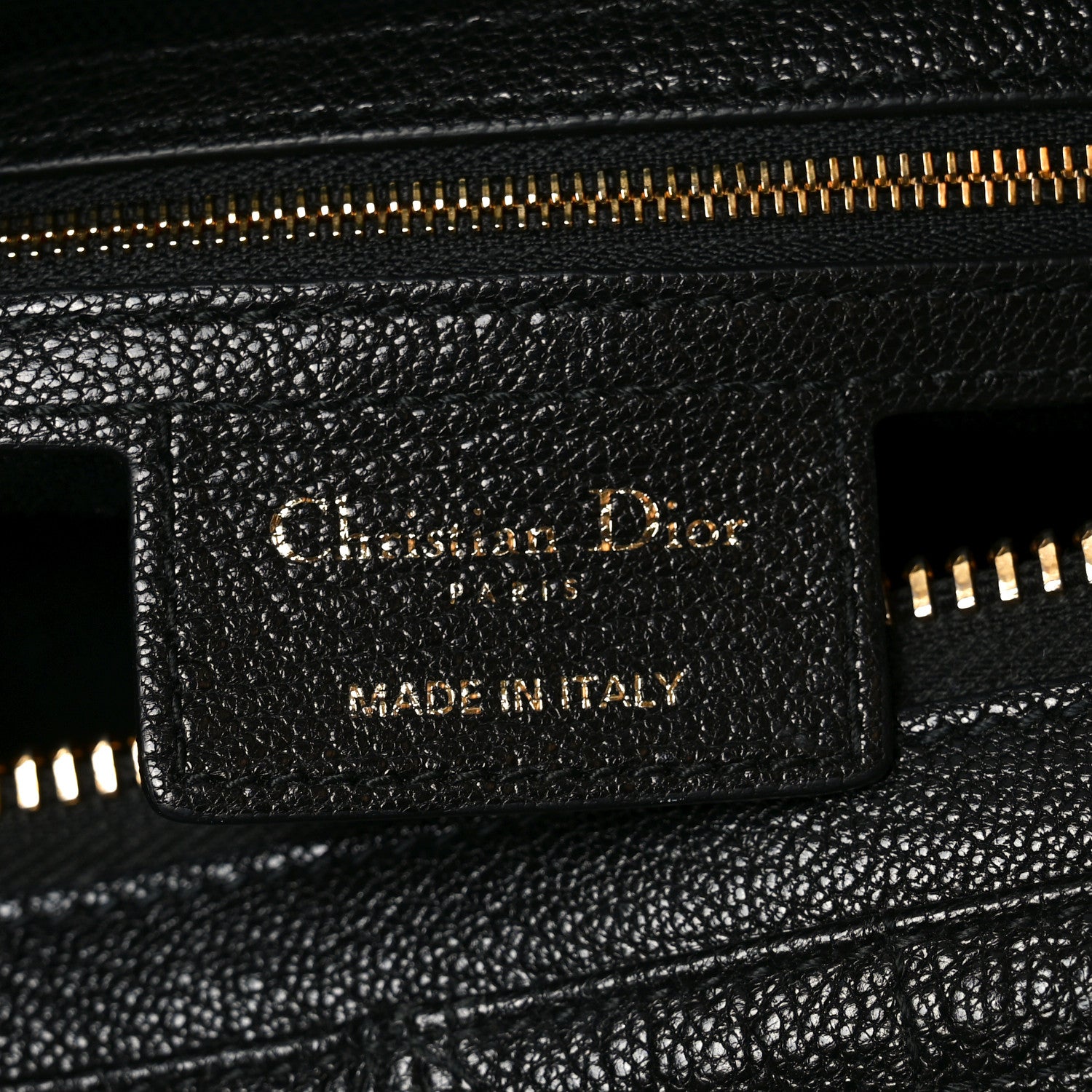Christian Dior Shiny Grained Calfskin Macrocannage Medium D-Journey Bag Black 6 of 11