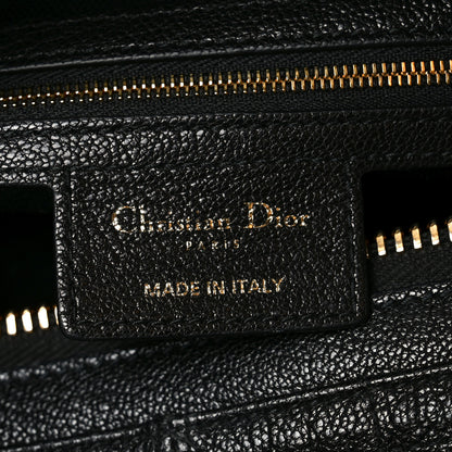 Christian Dior Shiny Grained Calfskin Macrocannage Medium D-Journey Bag Black 6 of 11