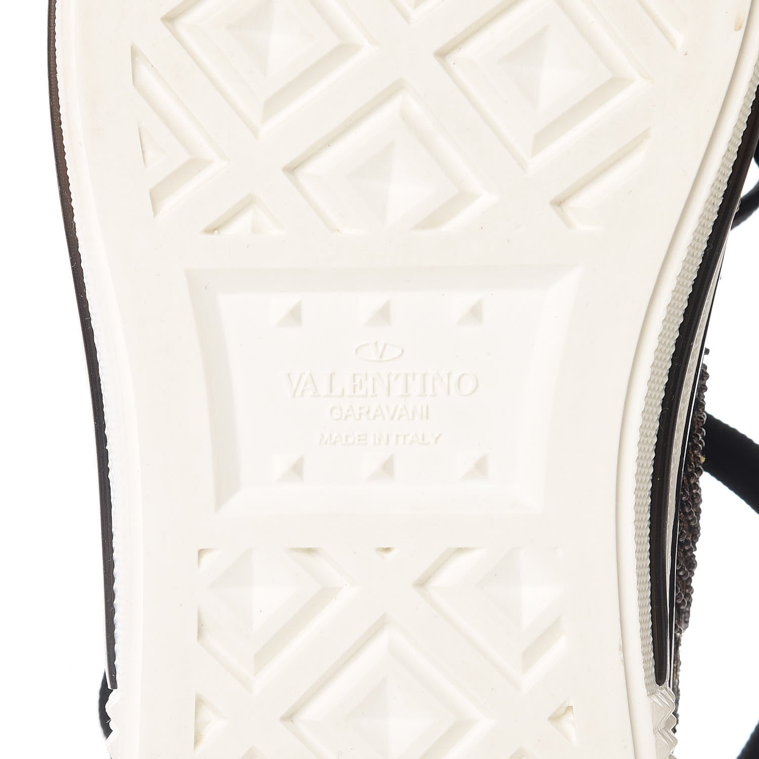 Valentino Garavani Canvas Applique Embroidered Low Top Sneakers 37 Black 6 of 13