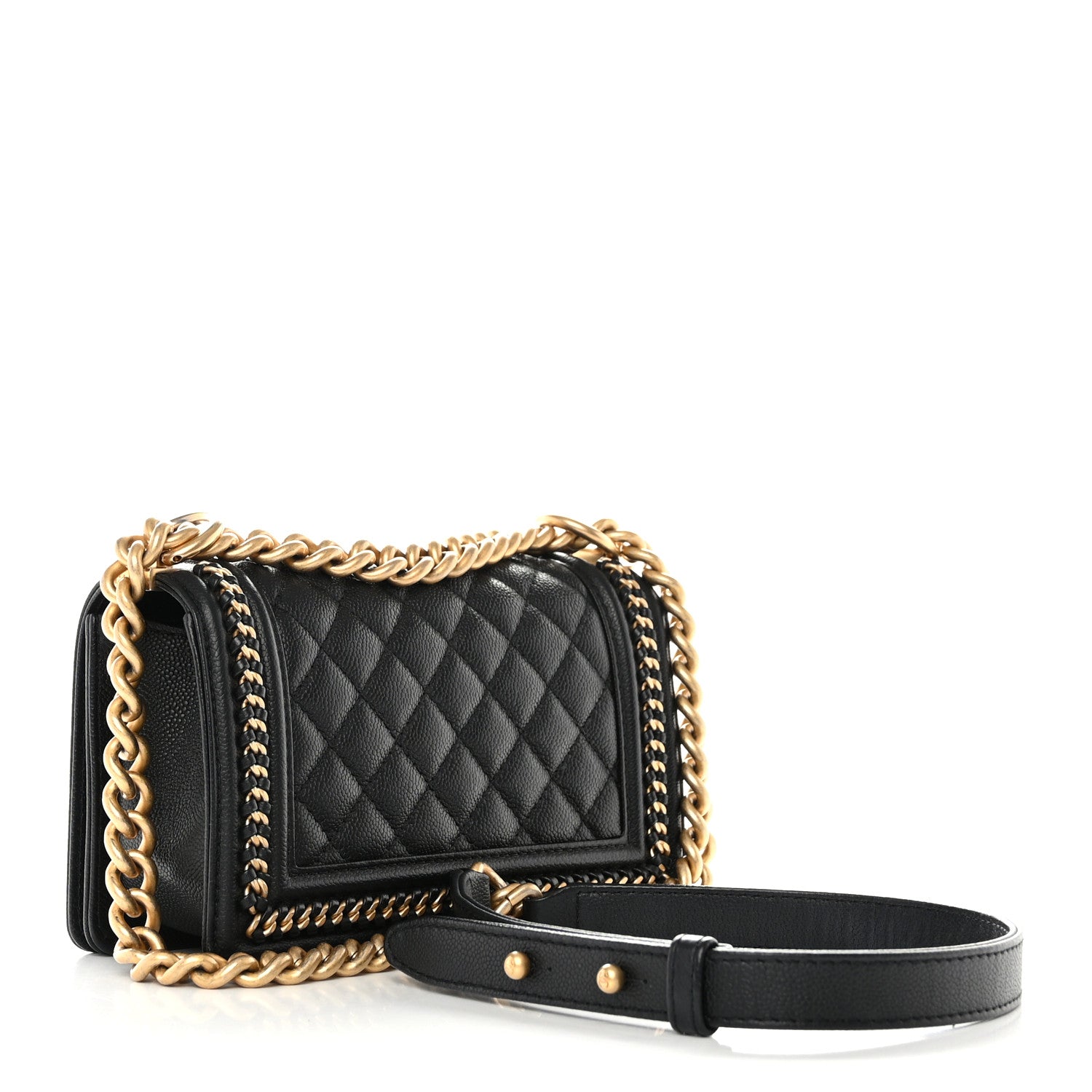 Chanel Caviar Quilted Small Chain Around Boy Flap Black 3 of 11