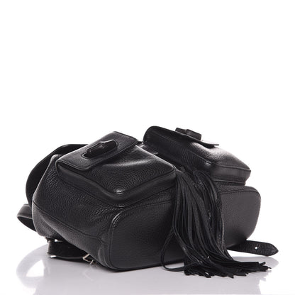 Gucci Cellarius Calfskin Medium Bamboo Backpack Black 4 of 14