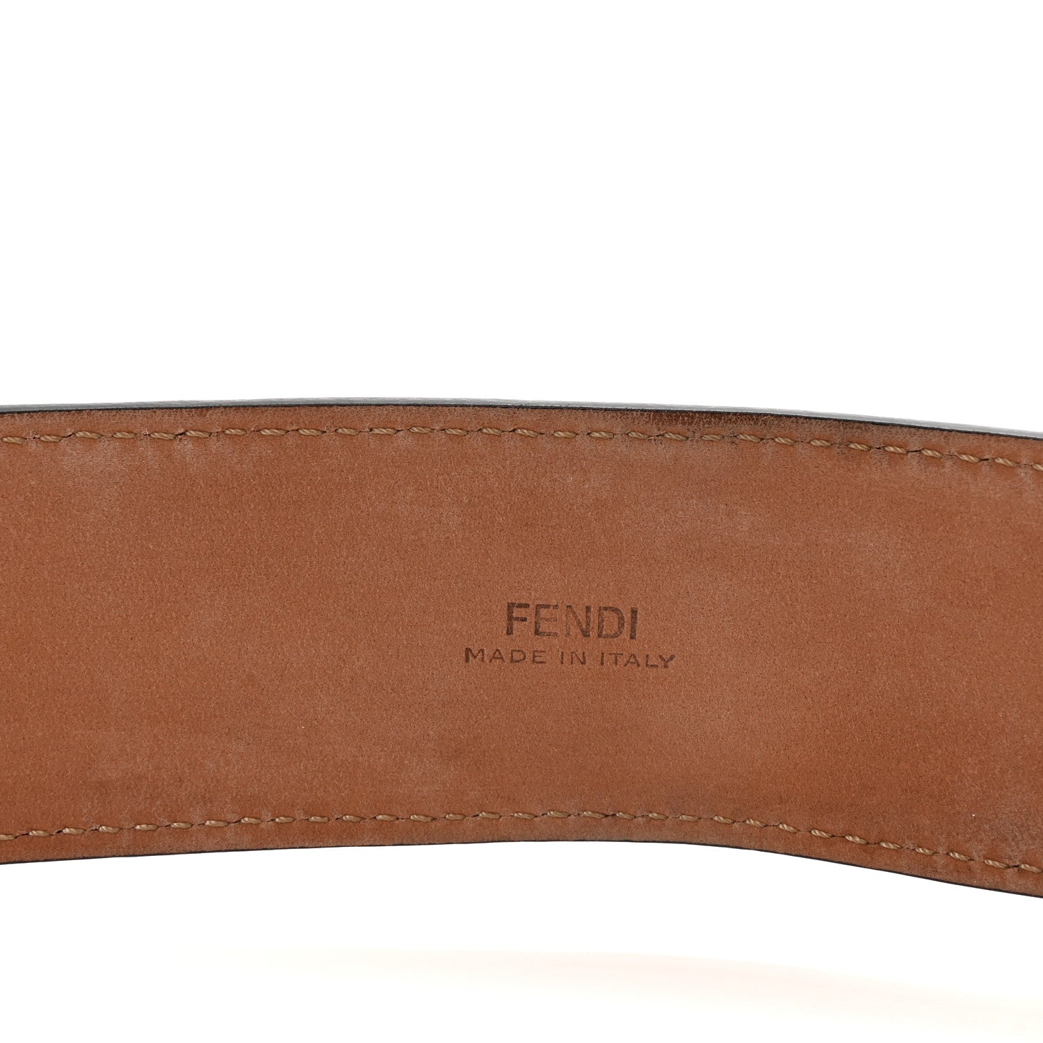 Fendi Vitello F is Fendi Bi-Color FF 1974 Embossed 85 34 Belt Maya Black 5 of 6