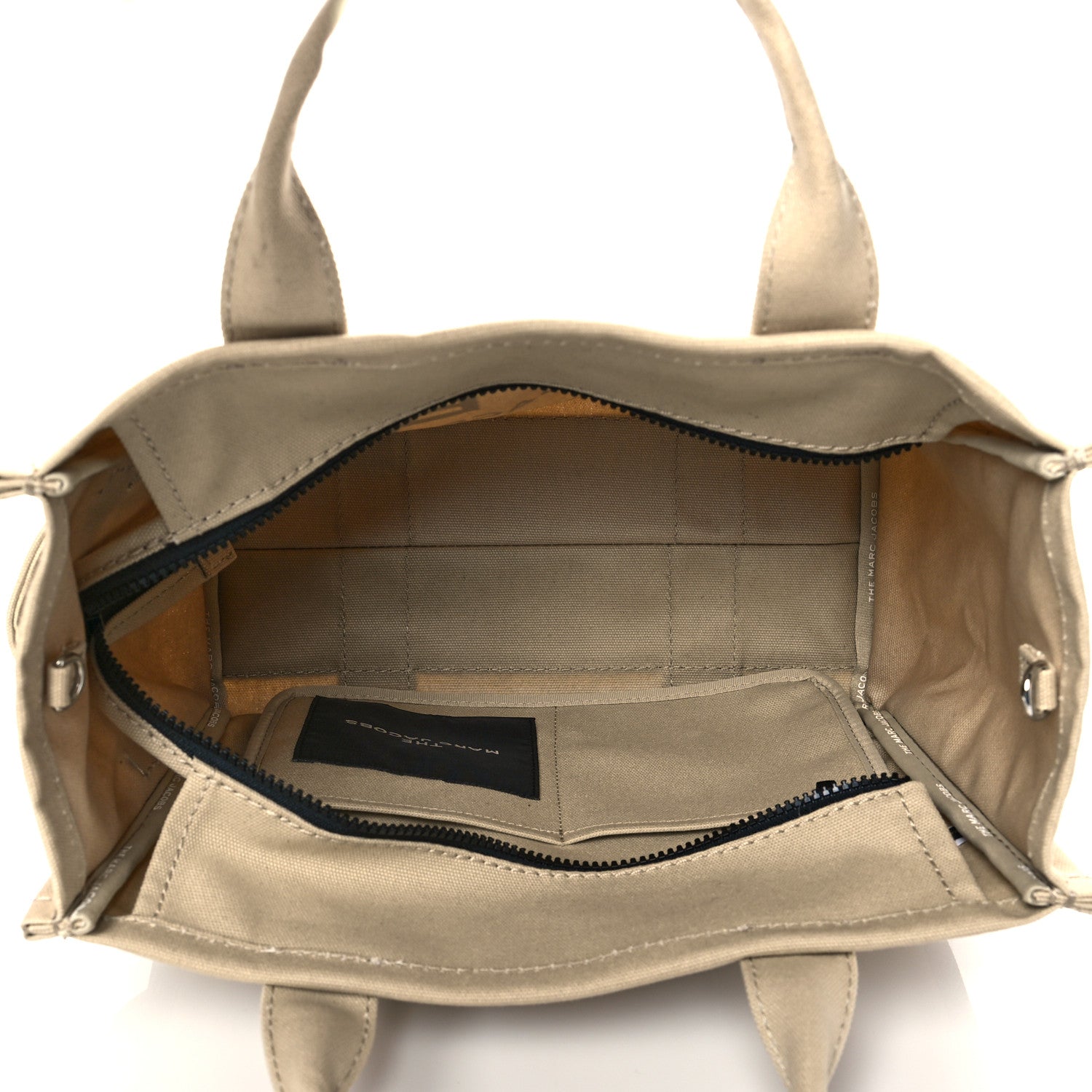 Marc Jacobs Cotton Canvas Medium The Traveler Tote Bag Beige 5 of 9