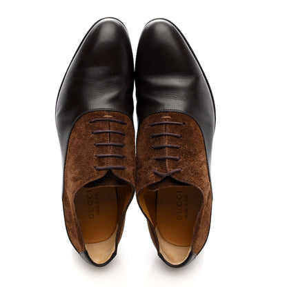 Gucci New Waxed Calfskin Supersofty Oxfords 9 Cocoa Brown Sugar 2 of 9