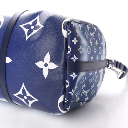 Louis Vuitton Monogram Escale Keepall Bandouliere 50 Blue 10 of 10