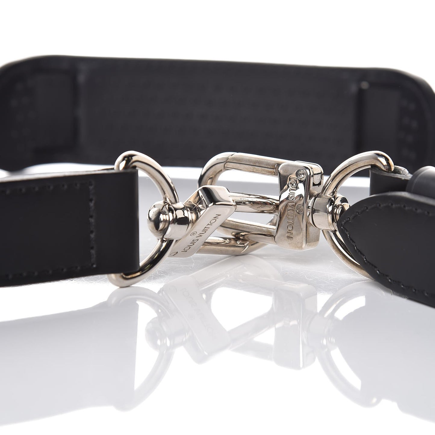 Calfskin Keepall Bandouliere Adjustable Shoulder Strap Black
