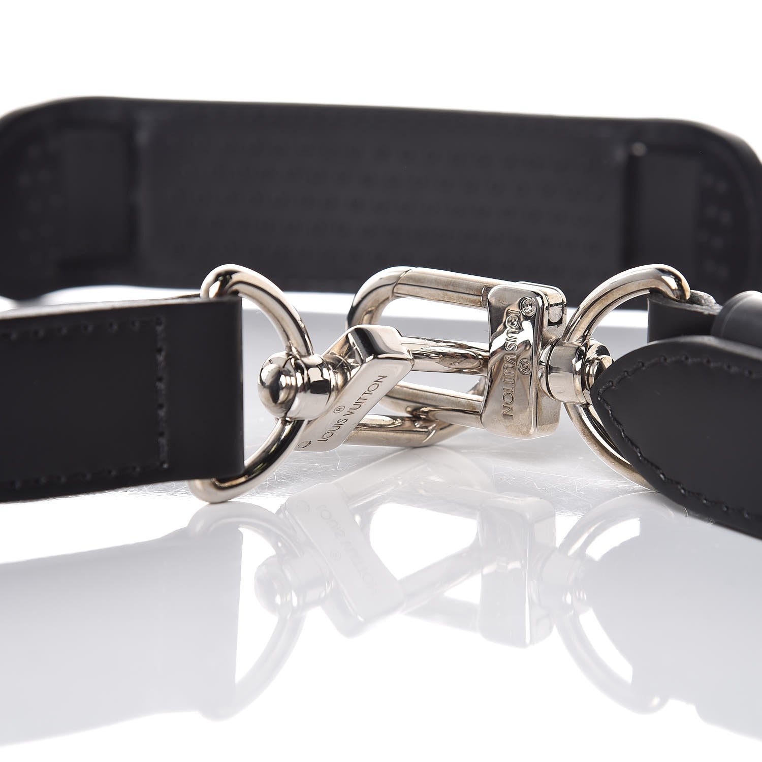 Louis Vuitton Calfskin Keepall Bandouliere Adjustable Shoulder Strap Black 3 of 4