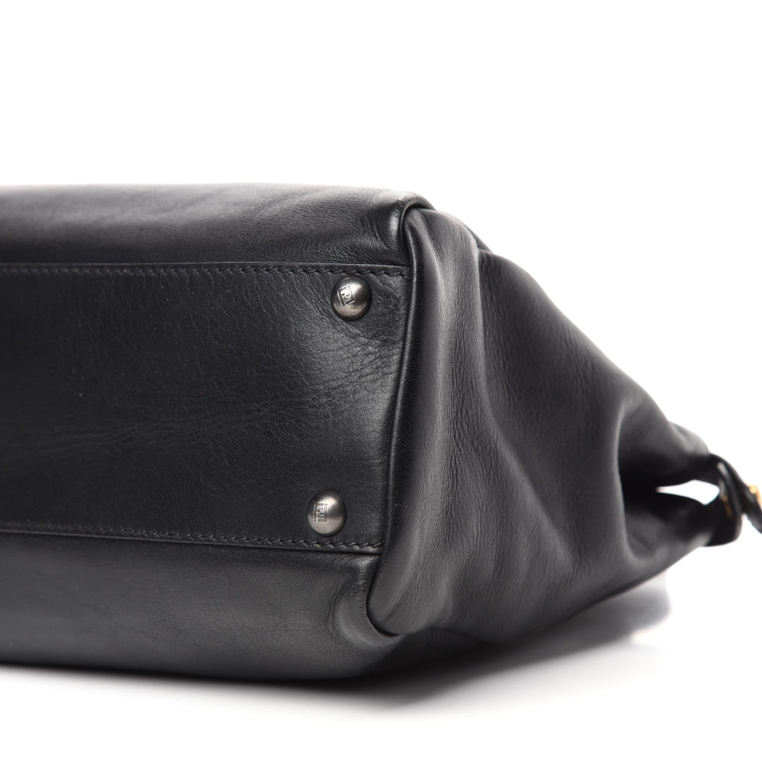 Fendi Vitello Suede Medium Peekaboo Iconic Satchel Black 8 of 12