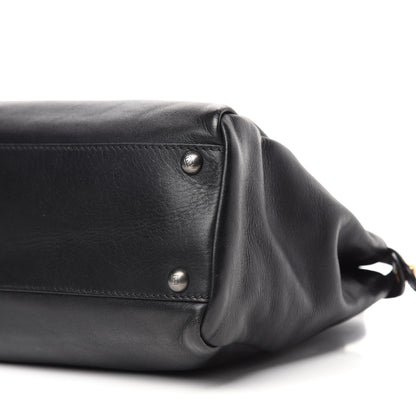Fendi Vitello Suede Medium Peekaboo Iconic Satchel Black 8 of 12