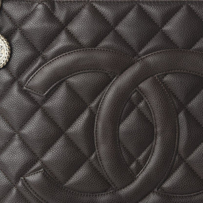 Chanel Caviar Quilted Medallion Tote Dark Brown 10 of 10