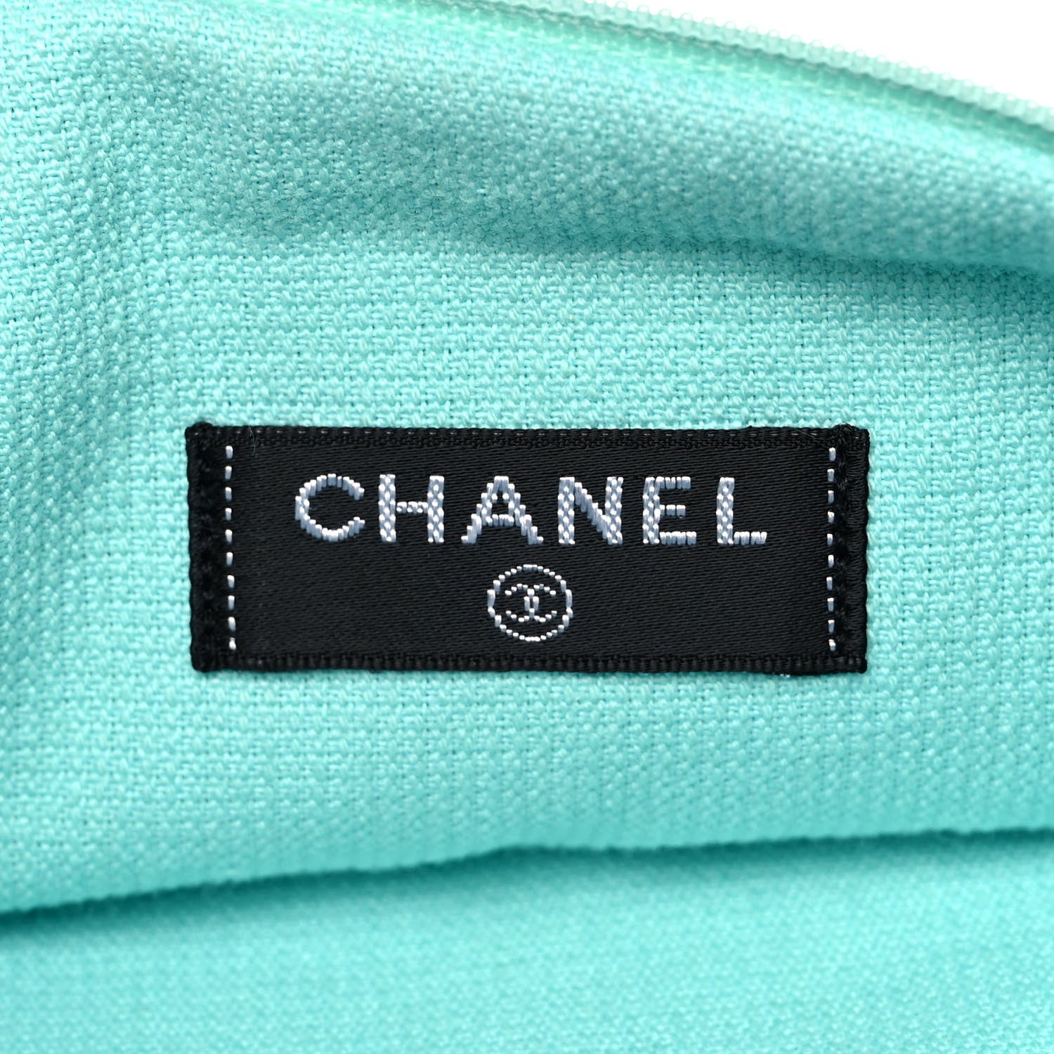 Chanel Terry Cotton CC Beach Tote Turquoise 9 of 16
