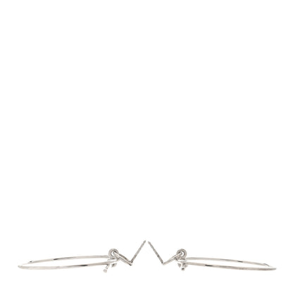 Hermes Sterling Silver MM Loop Earrings 3 of 5