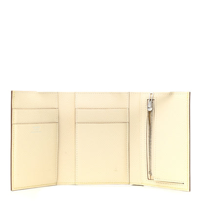 Hermes Epsom Verso Tri-Fold Bearn Compact Wallet Jaune Poussin Nata 5 of 9