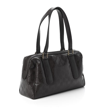Gucci Imprime Monogram Small Boston Dark Brown 3 of 10